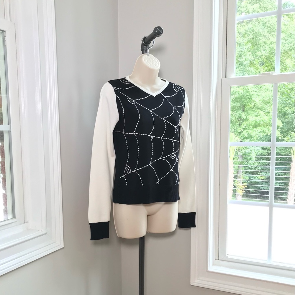 Michael Simon Halloween Sweater Spider Web - Women’s Small - Picture 3 of 9